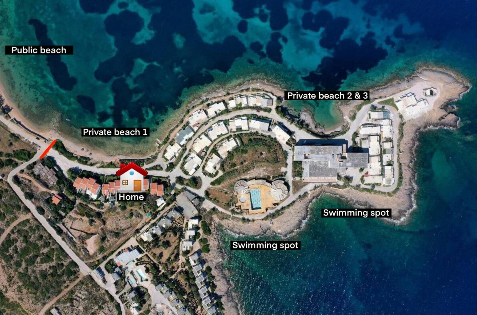 Sounio - Waterfront Luxury Spa Villa Pounta Zeza 170 Sqm On Private Beach Sounion Exterior photo